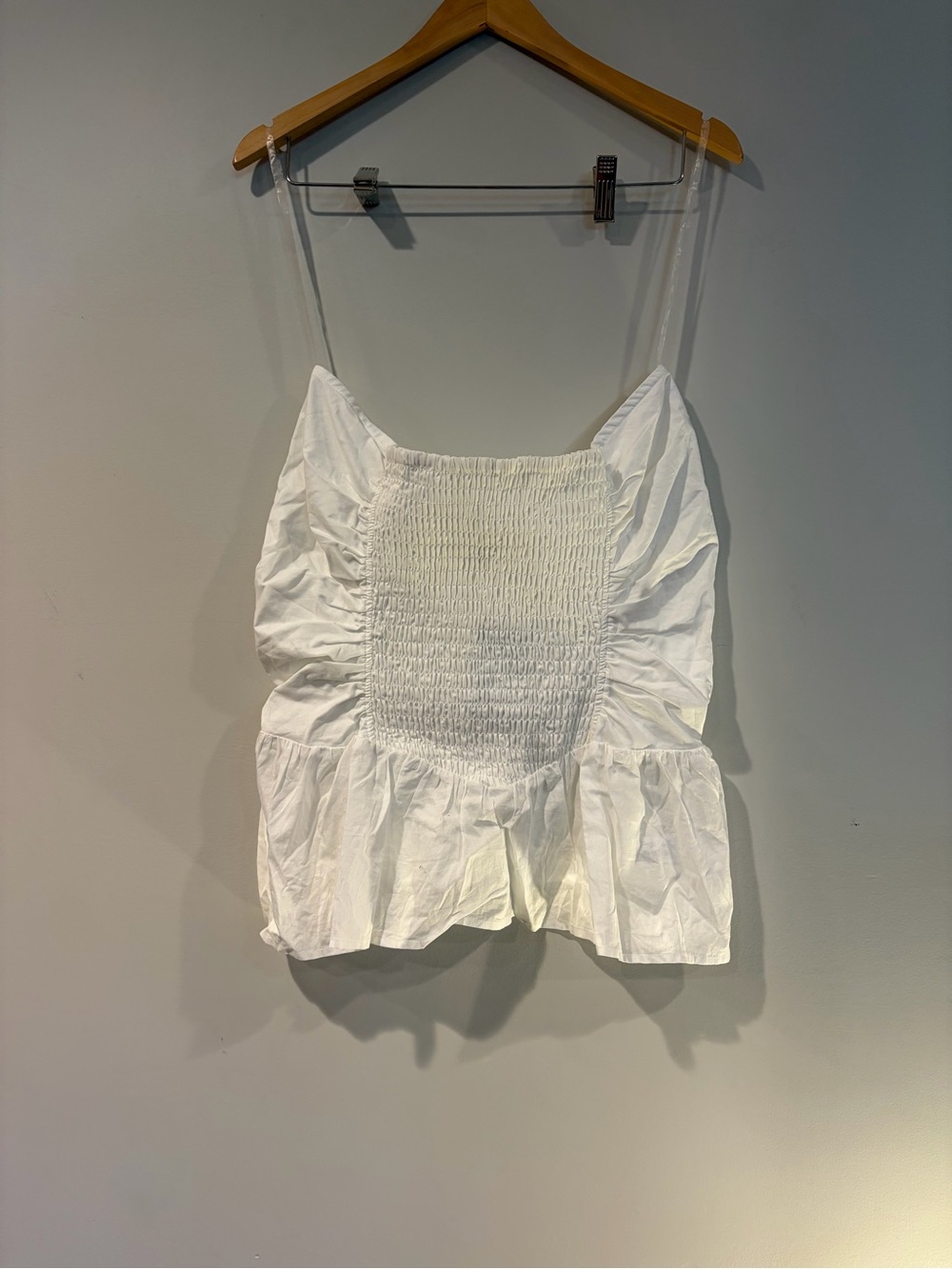 Universal Thread White Smocked Peplum Cami